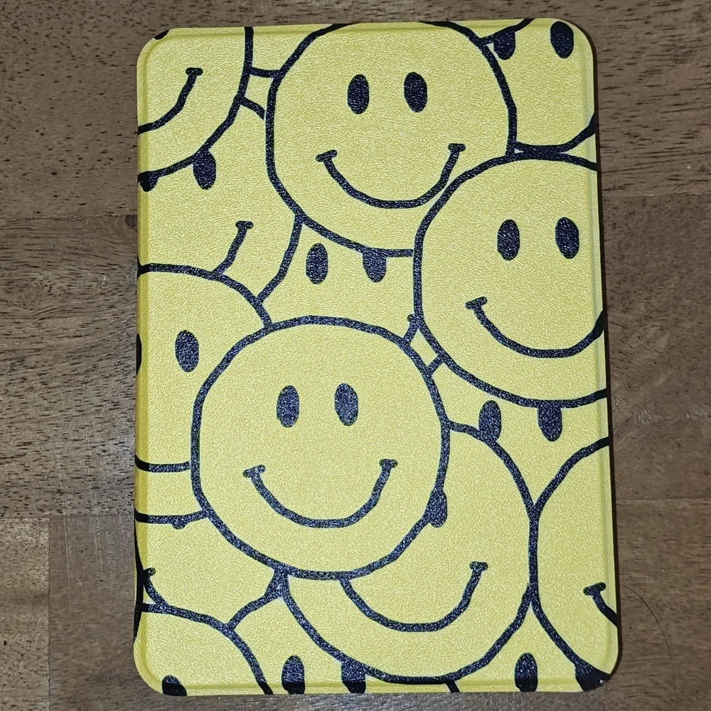 Yellow Smiley Amazon Kindle 6in Case With Hand strap